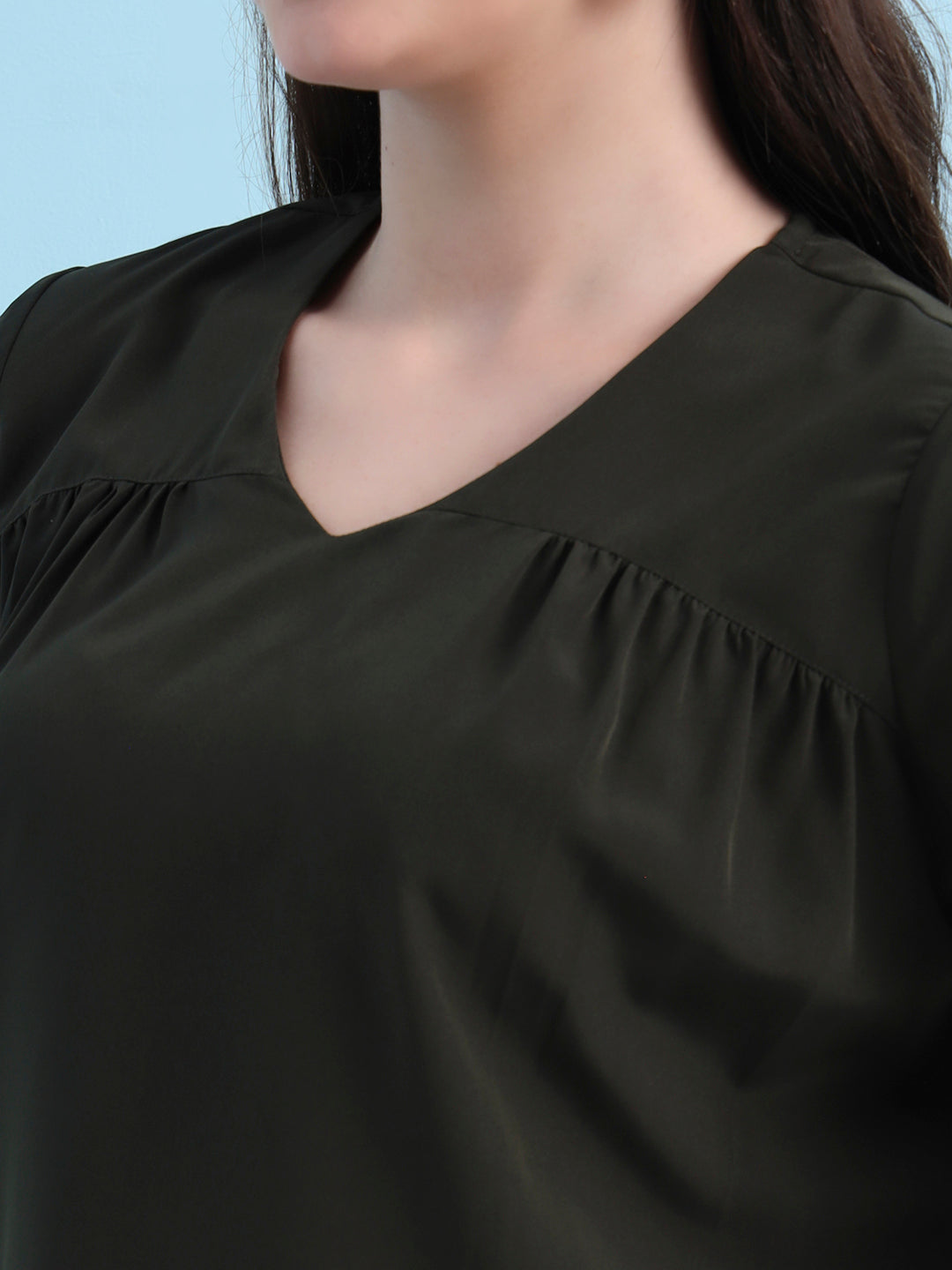 casual puff sleeves solid women top 5