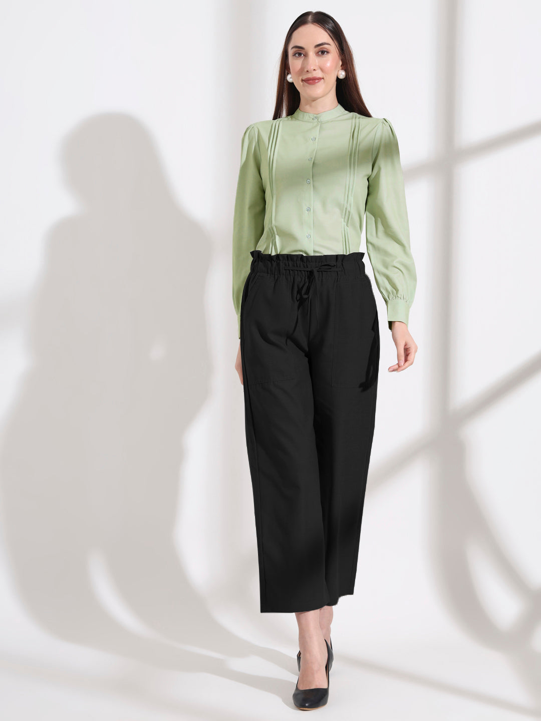 womens pleated formal shirts 4