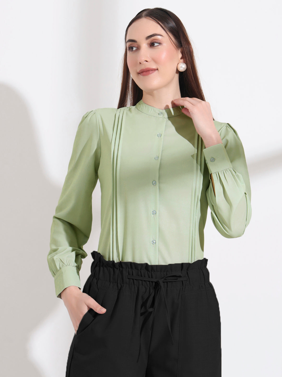 womens pleated formal shirts 4