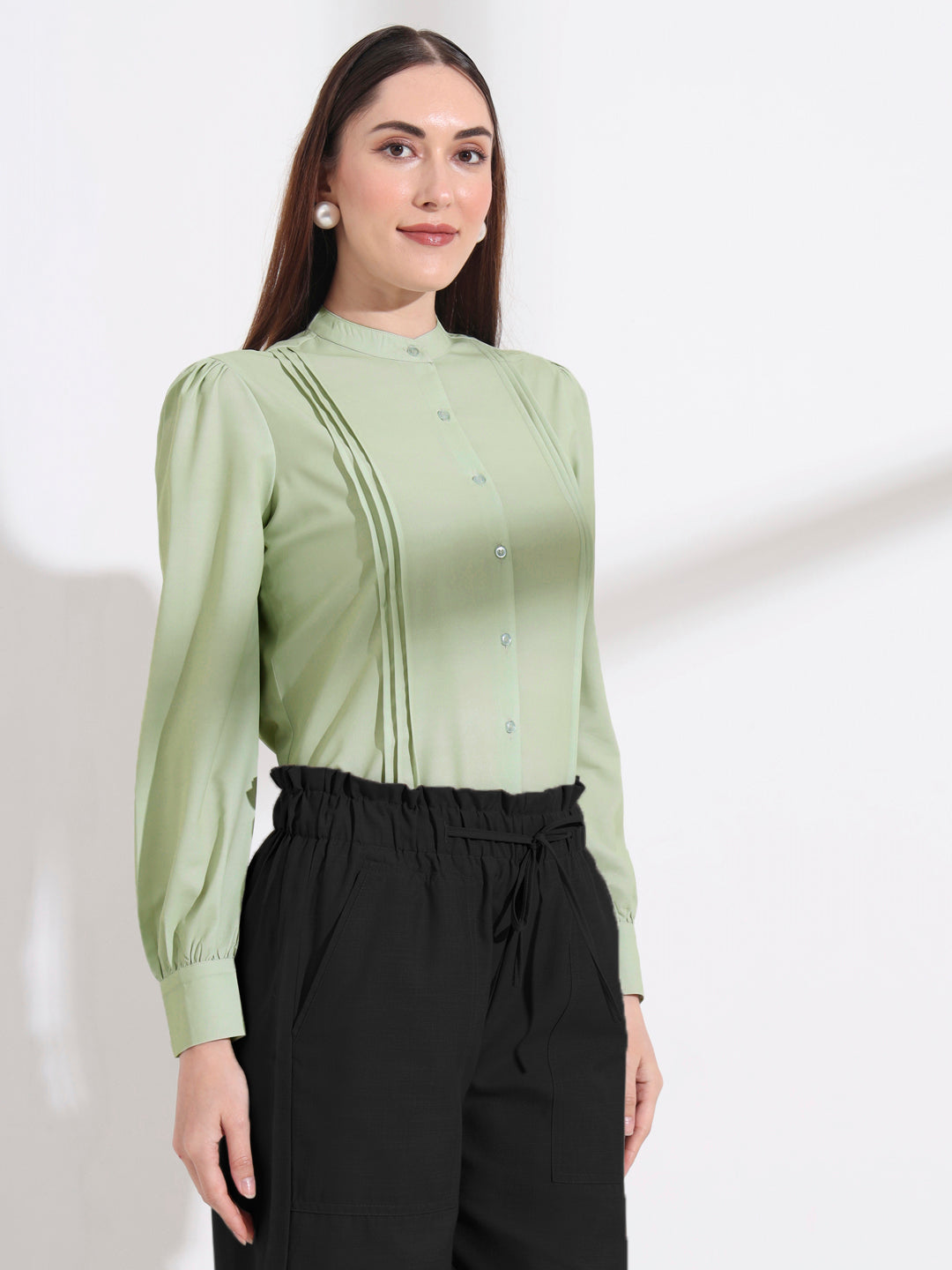 womens pleated formal shirts 4