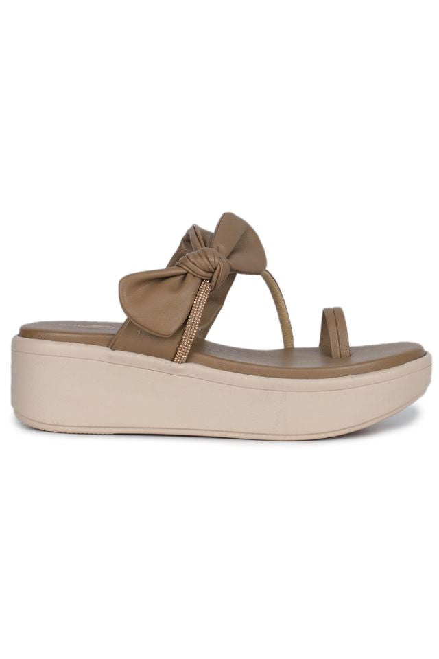 Casual Fashion Open Back Sandal 2 inches Wedge Heels