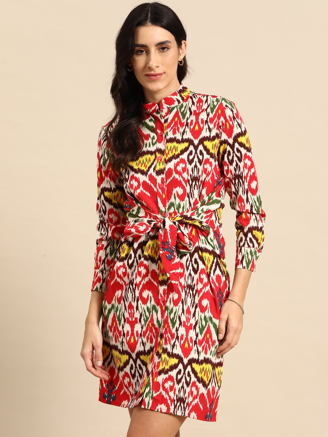 MABISH - Front tie up shirt dress