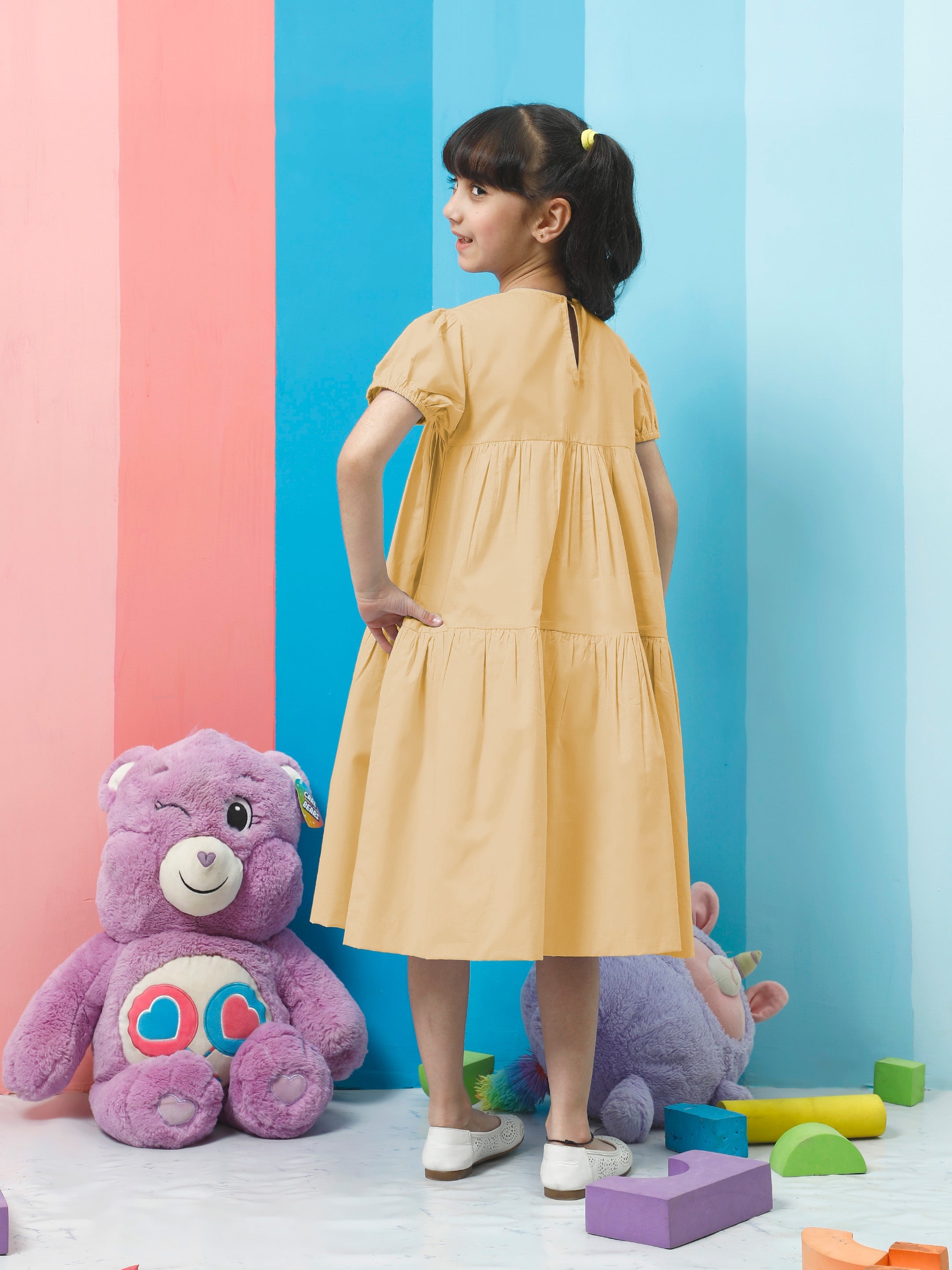 athena girl puff sleeve balloon dress 2