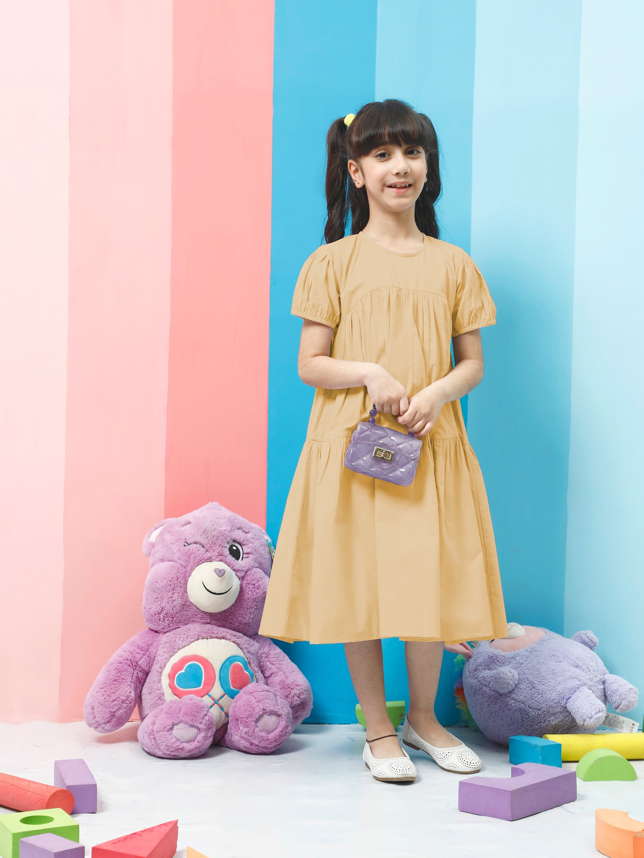 athena girl puff sleeve balloon dress 2