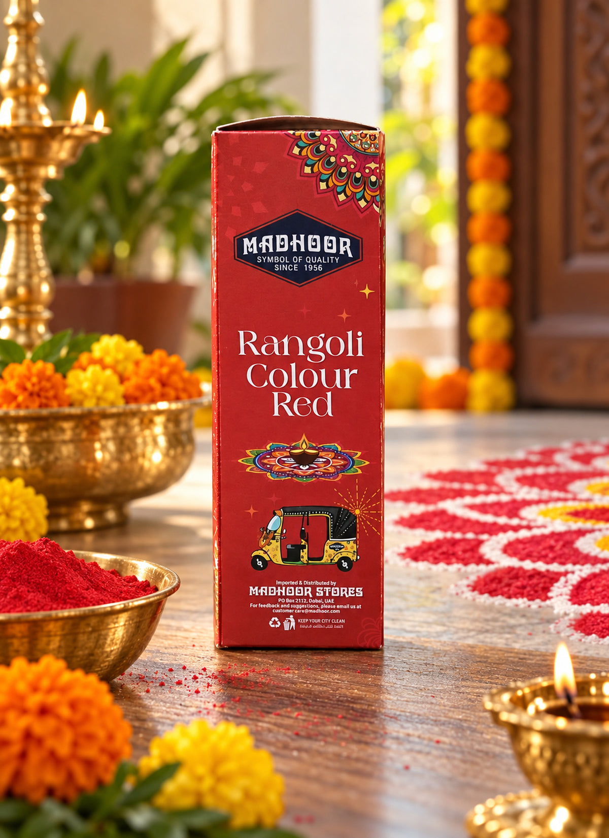 Rangoli Powder Red 250gm 1 Piece