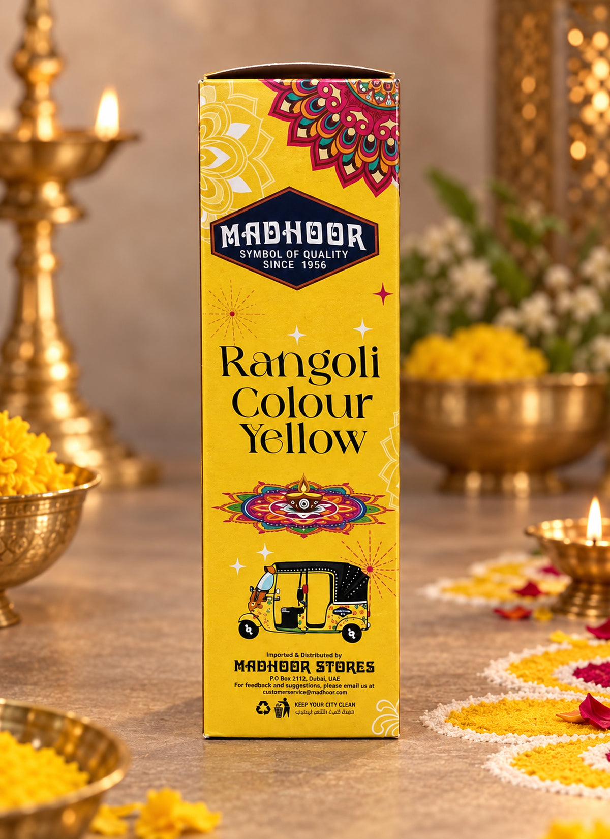 Rangoli Powder Yellow 250gm 1 Piece
