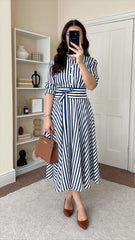 Modestt-Striped Print  top and skirt  co-ord set