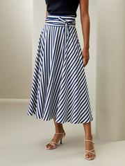 Modestt-Striped Print  top and skirt  co-ord set