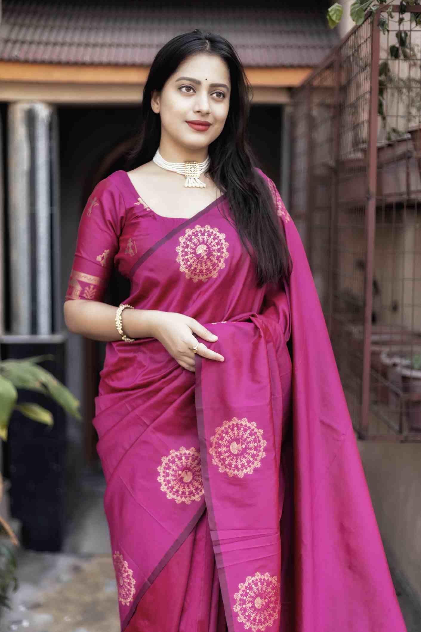 Soft Poly Silk saree with stylish prints