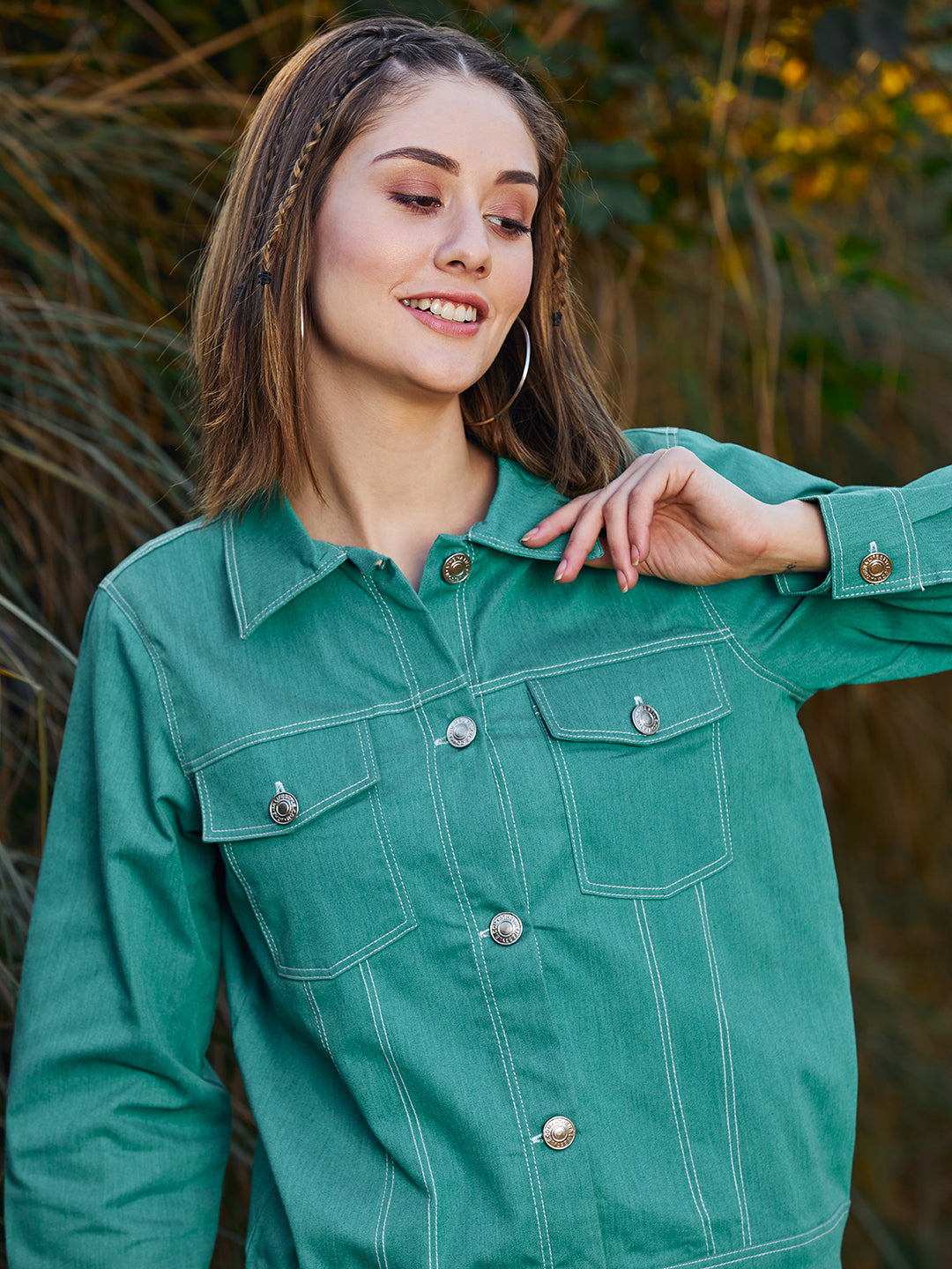 athena women cotton denim jacket