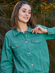 athena women cotton denim jacket