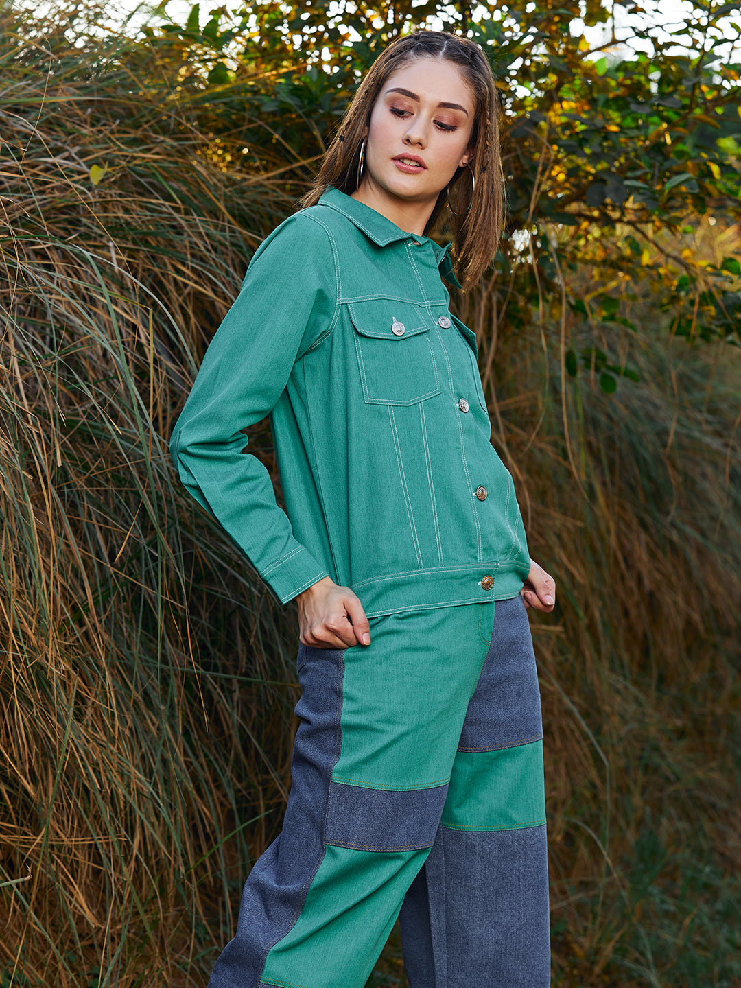 athena women cotton denim jacket