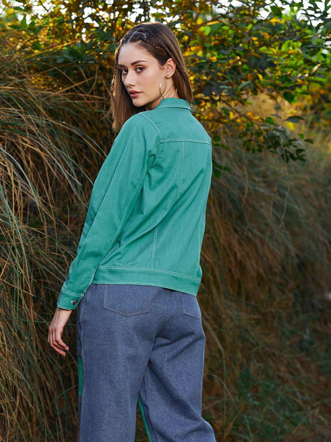 athena women cotton denim jacket