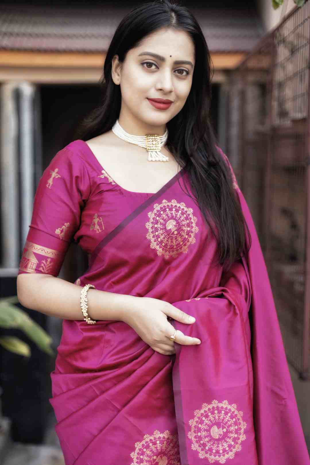 Soft Poly Silk saree with stylish prints
