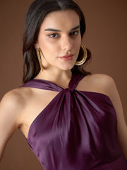 Mabish - Draped neck midi dress
