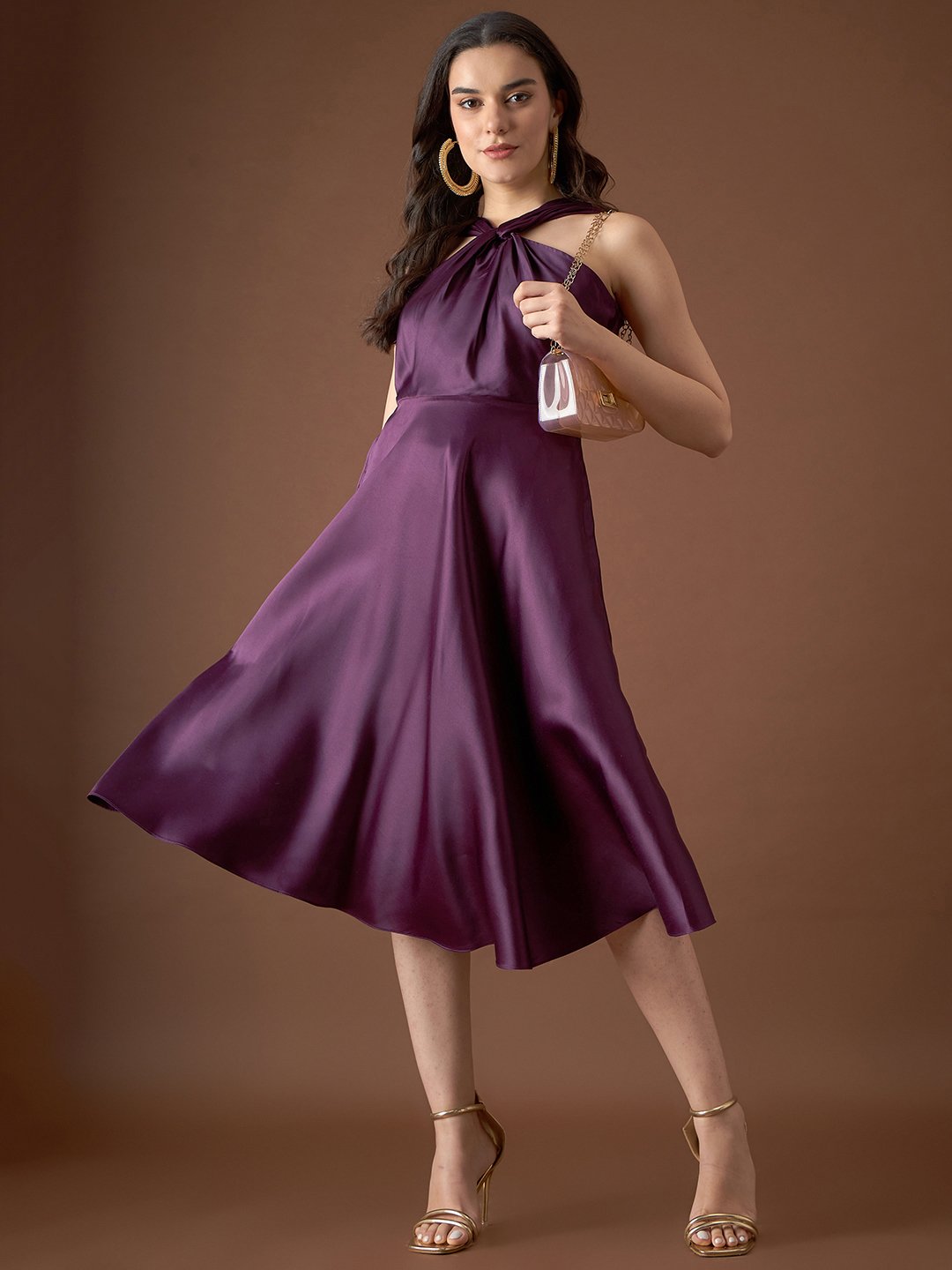 Mabish - Draped neck midi dress