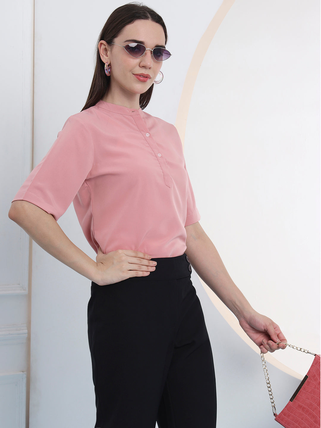 women high neck regular sleeve top 4