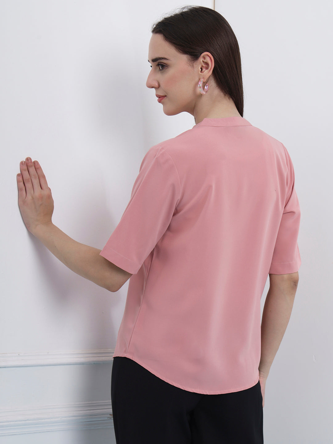 women high neck regular sleeve top 4