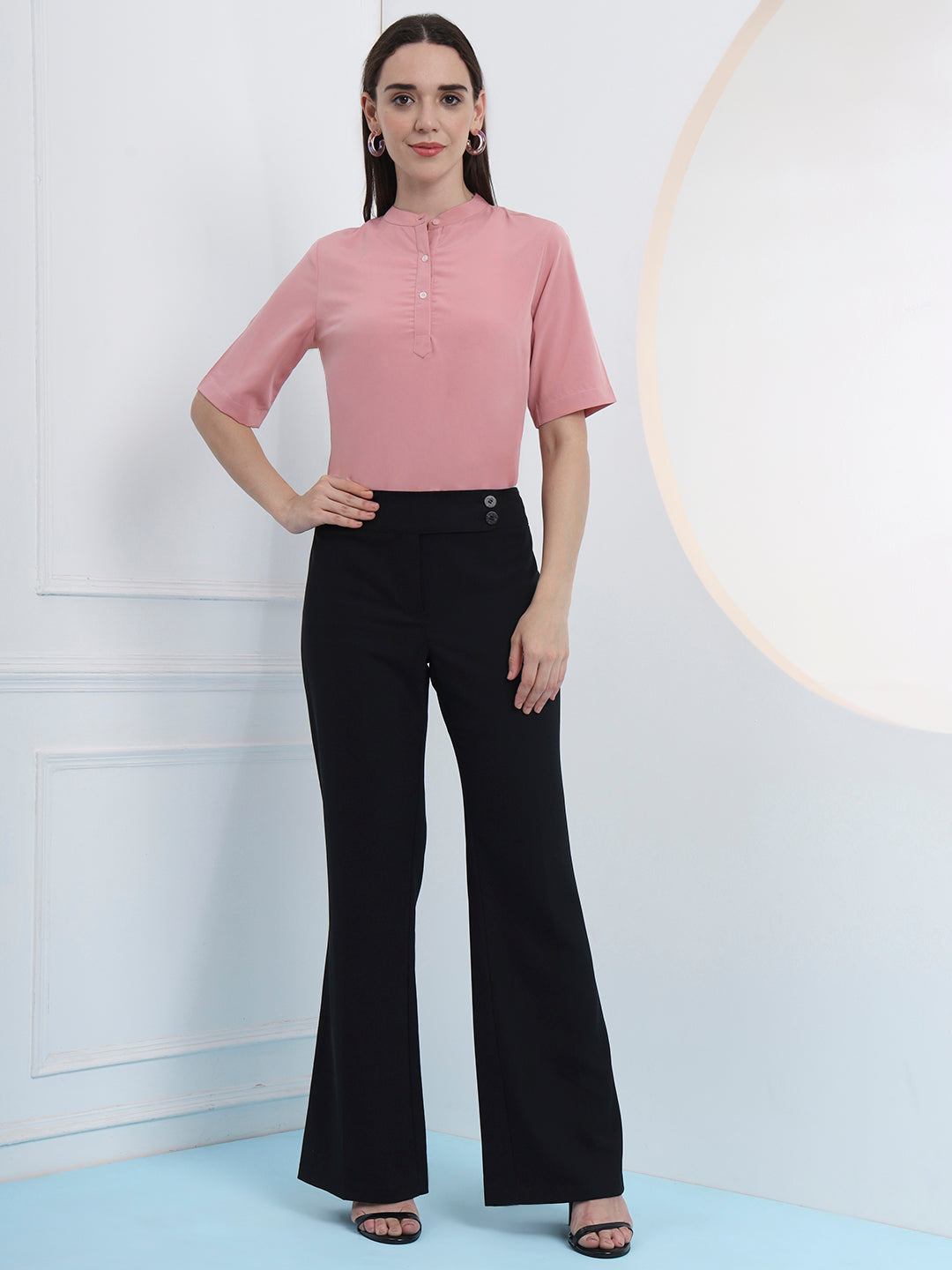 women high neck regular sleeve top 4