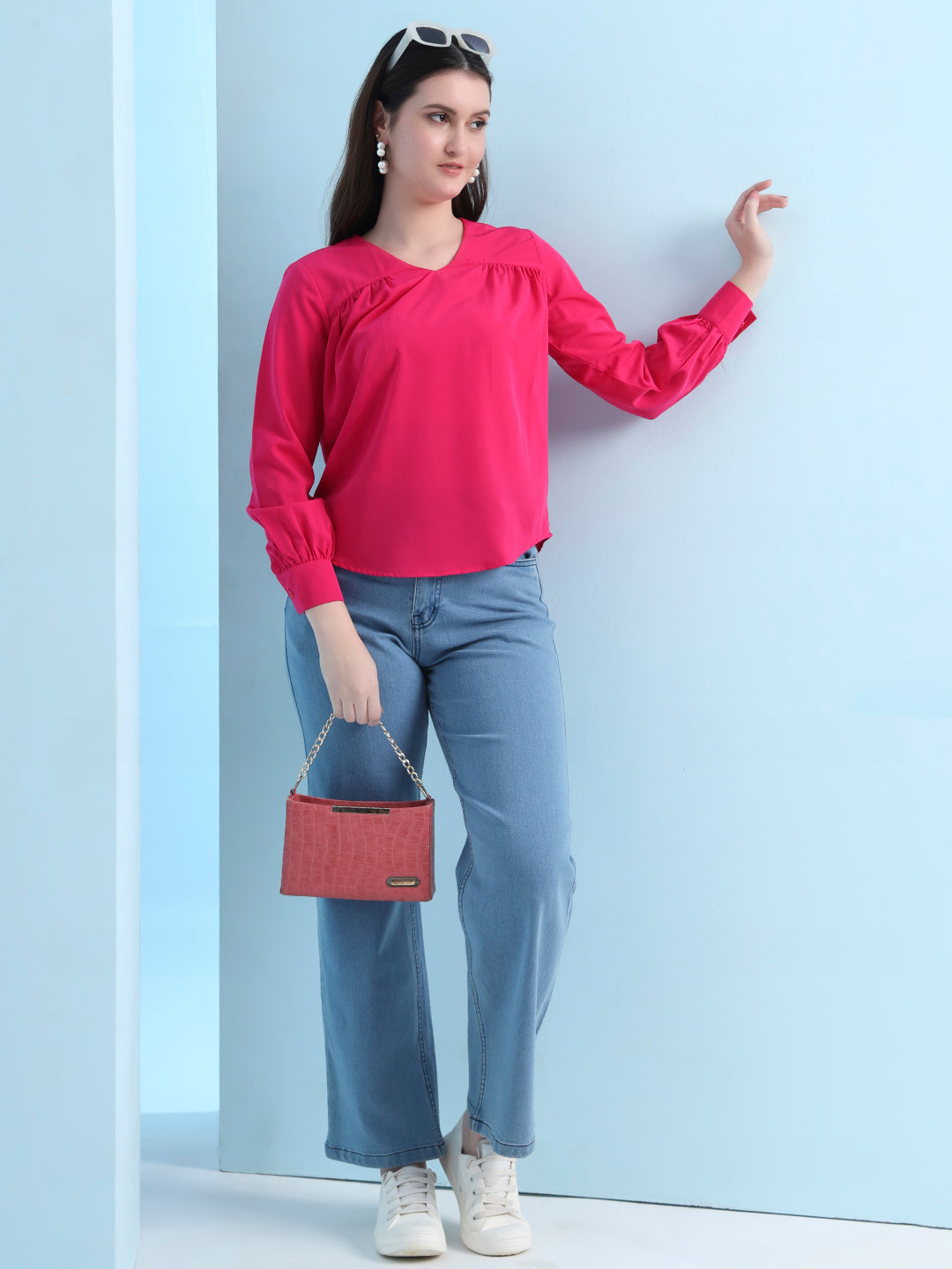 casual puff sleeves solid women top 5