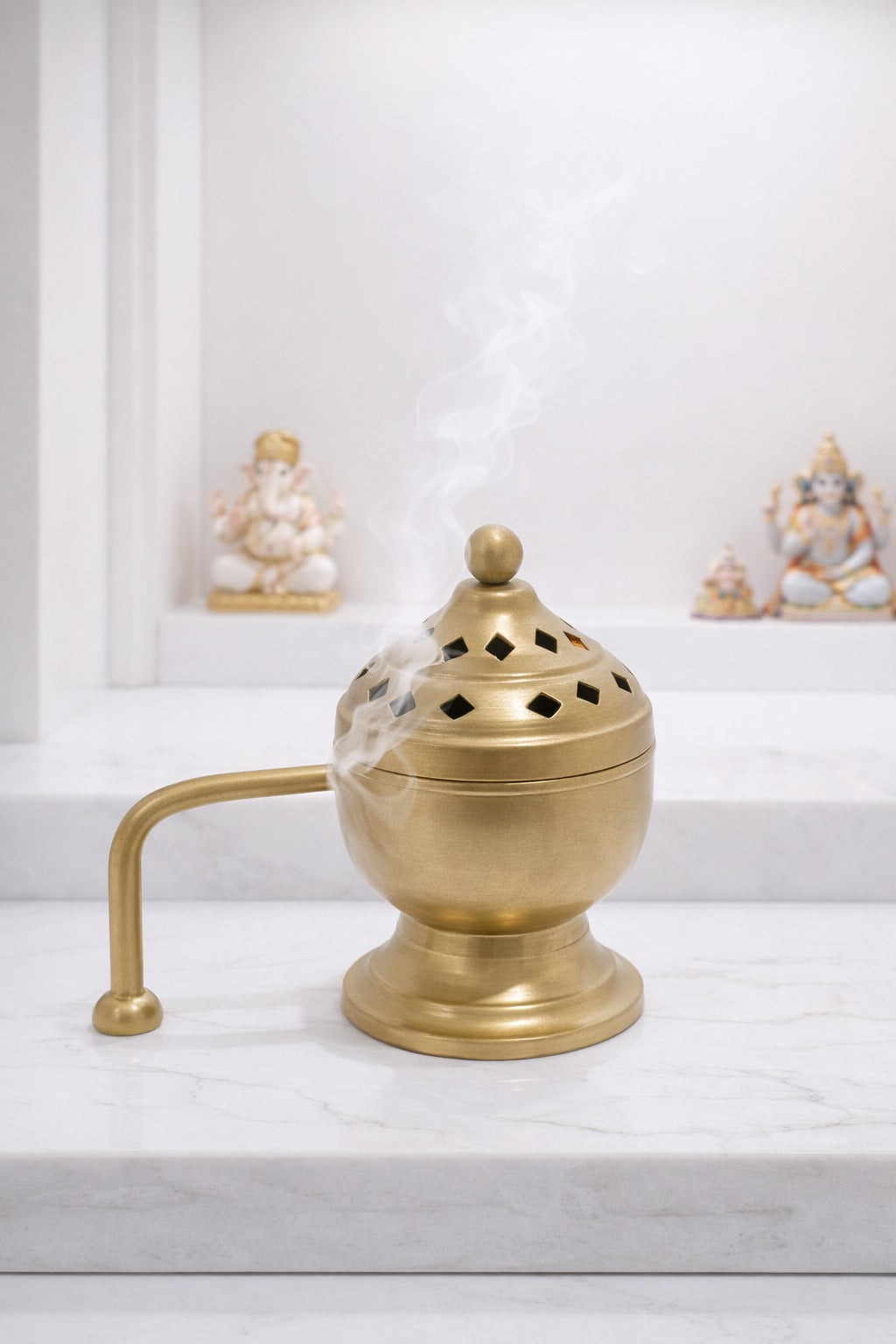 metal dhoop dani with lid for pooja loban sambrani burning covered incense burner for home temple havan meditation traditional vastu decor festive gift item copy