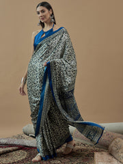Women's Pure Crepe Printed Designer Saree With Blouse Piece