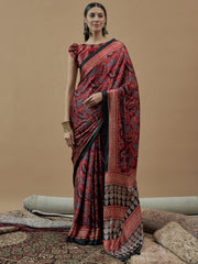 Women's Pure Crepe Printed Designer Saree With Blouse Piece