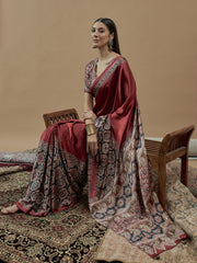 Women's Crepe Printed Designer Saree With Blouse Piece