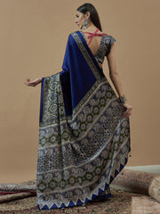 Women's Crepe Printed Designer Saree With Blouse Piece
