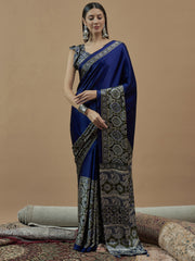 Women's Crepe Printed Designer Saree With Blouse Piece