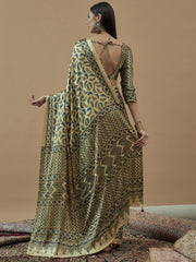 Women's Crepe Printed Designer Saree With Blouse Piece