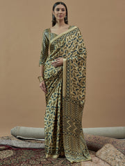 Women's Crepe Printed Designer Saree With Blouse Piece