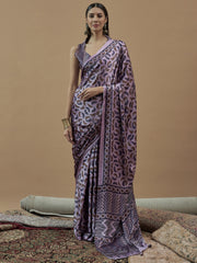 Women's Crepe Printed Designer Saree With Blouse Piece