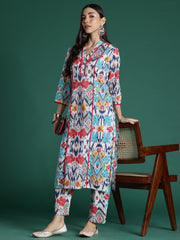 Indo Era - Multi Printed Straight Kurta Trousers set
