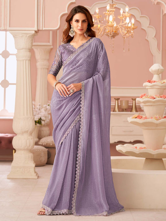 Women's Georgette Printed Designer Saree With Blouse Piece