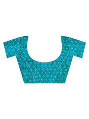 Women's Satin Silk Printed Designer Saree With Blouse Piece
