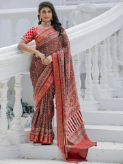 Women's Viscose Silk Woven Design Designer Saree With Blouse Piece