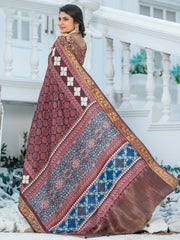Women's Viscose Silk Woven Design Designer Saree With Blouse Piece