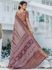 Women's Viscose Silk Woven Design Designer Saree With Blouse Piece