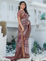 Women's Viscose Silk Woven Design Designer Saree With Blouse Piece