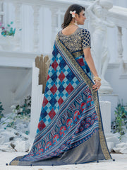 Women's Viscose Silk Woven Design Designer Saree With Blouse Piece