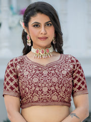 Women's Viscose Silk Woven Design Designer Saree With Blouse Piece