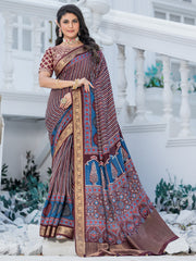 Women's Viscose Silk Woven Design Designer Saree With Blouse Piece