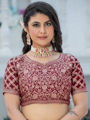 Women's Viscose Silk Woven Design Designer Saree With Blouse Piece