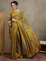 Women's Pure Crepe Printed Designer Saree With Blouse Piece