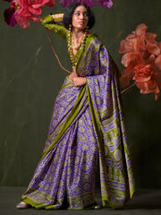 Women's Crepe Printed Designer Saree With Blouse Piece