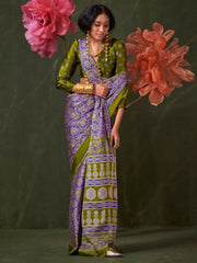 Women's Crepe Printed Designer Saree With Blouse Piece