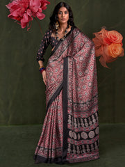 Women's Crepe Printed Designer Saree With Blouse Piece