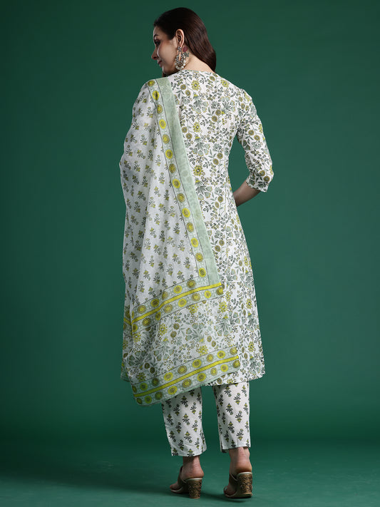 Red Embroidered Straight Kurta Trousers With Dupatta set