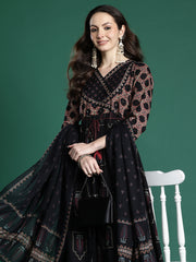 Red Embroidered Straight Kurta Trousers With Dupatta Set